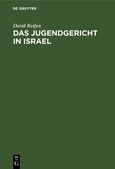 Hardcover Das Jugendgericht in Israel [German] Book