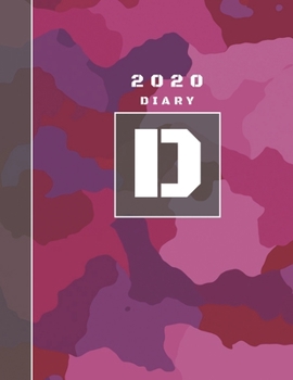 Paperback Personalised 2020 Diary Week To View Planner: A4 Letter A Pink Camo Camouflage Organiser And Planner For The Year Ahead, School, Business, Office, Wor Book