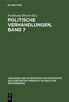 Hardcover Politische Verhandlungen, Band 7 [German] Book