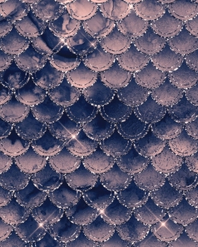 Blush and Navy Mermaid Scales Composition Notebook - Large Ruled Notebook - 8x10 Lined Notebook (Softcover Journal / Notebook / Diary)