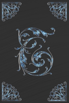 T: Letter ornament monogram initial Lined Notebook Journal Great Appreciation First, Middle or Last Name Gift 120 pages 6x9 inches