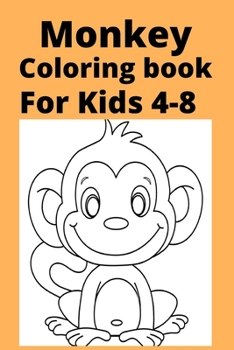 Paperback Monkey Coloring book For Kids 4-8 [Large Print] Book