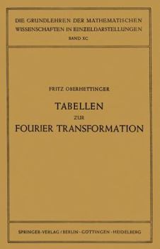 Paperback Tabellen Zur Fourier Transformation [German] Book