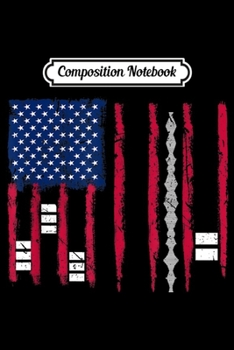 Paperback Composition Notebook: Audio Engineer Mixing Mastering USA Flag Sound Wave Fader Journal/Notebook Blank Lined Ruled 6x9 100 Pages Book