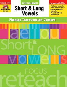 Paperback Short and Long Vowels, Grades 4-6+ (Phonics Intervention Centers Intermediate) Book