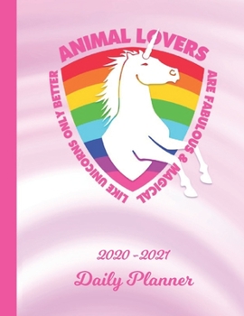 Daily Planner: Animal Lovers Pink 1 Year Organizer (12 Months) | 2020 - 2021 Planning | Appointment Calendar Schedule | 365 Pages for Planning | ... | Plan Each Day, Set Goals & Get Stuff Done