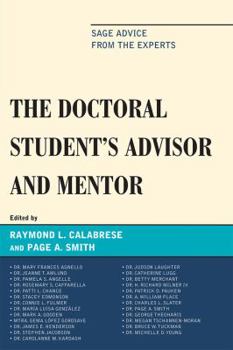 Hardcover The Doctoral StudentOs Advisor and Mentor: Sage Advice from the Experts Book