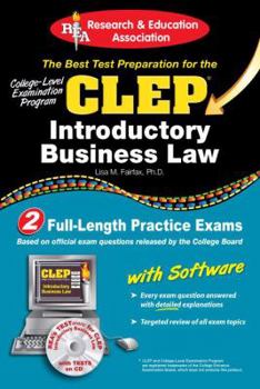 Paperback CLEP(R) Introductory Business Law with CD [With CDROM] Book