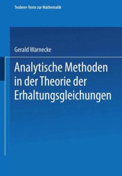 Paperback Analytische Methoden in Der Theorie Der Erhaltungsgleichungen [German] Book