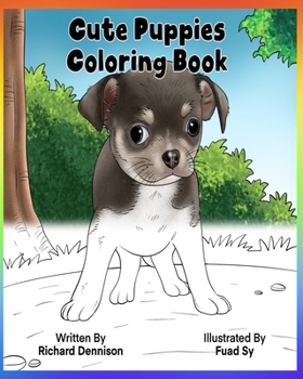 Paperback Cute Puppies Coloring Book: A Simple Coloring Book for Young Children. Book