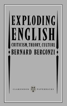 Paperback Exploding English: Criticism, Theory, Culture Book