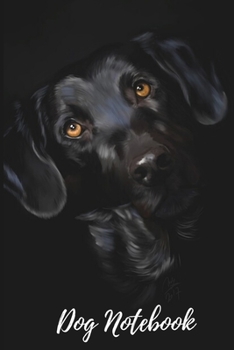 Dog Notebook: Black Blank Lined Journal For Dog Lovers, Gifts For Dog Owners, Women, Men, Adults and Kids (6" x 9")