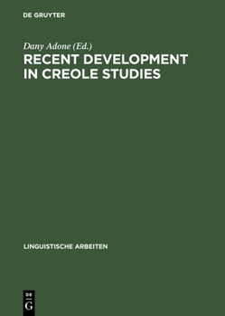 Hardcover Recent Development in Creole Studies Book