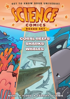 Paperback Science Comics Boxed Set: Coral Reefs, Sharks, and Whales Book