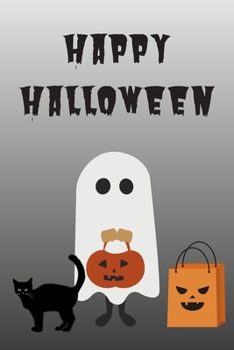 Happy Halloween: Ghost Custome & Black Cat Journal