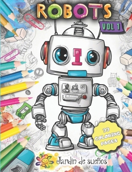 Paperback Robots (vol 1): Coloring book for kids Book