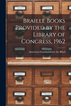 Paperback Braille Books Provided by the Library of Congress, 1962 Book
