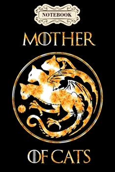 Notebook: Mother of cats with floral art best mom gift Notebook, mother's day  gifts, mom birthday gifts, mothers day gift from daughter, son, for mom , daughter ,6" x 9"/Notebook