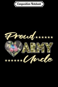 Composition Notebook: Mens Proud Army Uncle US Flag Dog Tags Military Uncle Family Gift  Journal/Notebook Blank Lined Ruled 6x9 100 Pages