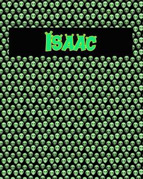 Paperback 120 Page Handwriting Practice Book with Green Alien Cover Isaac: Primary Grades Handwriting Book