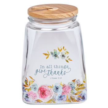 Misc. Gratitude Jar with Cards in All Things Give Thanks Book