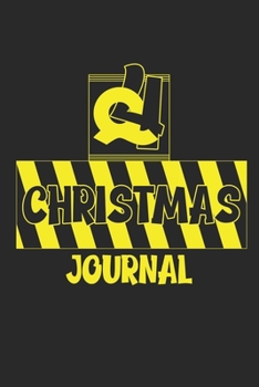 Q4 Christmas Journal : Dark Black and Yellow 6 X 9 Q4 Christmas Diary 100 Pages Notebook Journal