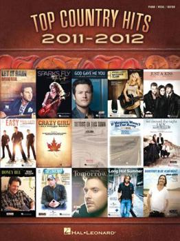Paperback Top Country Hits of 2011-2012 Piano, Vocal and Guitar Chords Book
