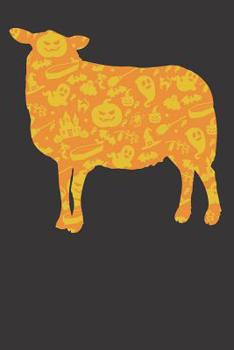 Paperback Notebook: Sheep Farmer Halloween Party Pumpkin Pattern Gift Dot Grid Dotted 6x9 120 Pages Book