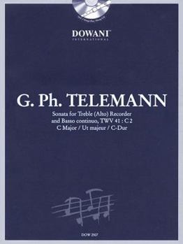 Hardcover Telemann: Sonata in C Major for Treble (Alto) Recorder and Basso Continuo Twv41: C2 Book