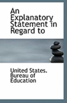 Paperback An Explanatory Statement in Regard to Book
