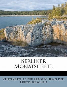 Paperback Berliner Monatshefte [German] Book