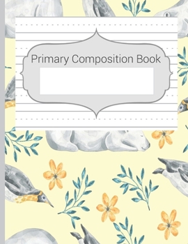 Paperback Primary Composition Book: Blank Handwriting & Sketch Notebook, Story Space & Dotted Mid-Line Notebook, Draw & Write Notebook, For Primary, Kinde Book