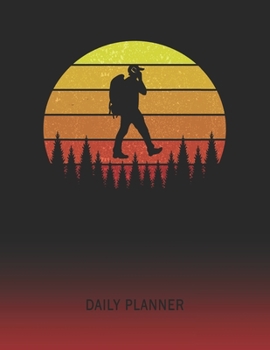 Daily Planner: Backpacking | 2020 - 2021 Daily Planner For 1 Year Of Planning | Retro Vintage Sunset Cover | January 20 - December 20 | Organizer ... | Plan Days, Set Goals & Get Stuff Done