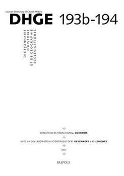 Dictionnaire d'Histoire Et de Geographie Ecclesiastiques - Fascicule 193b-194