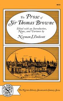 Paperback The Prose of Sir Thomas Browne Book