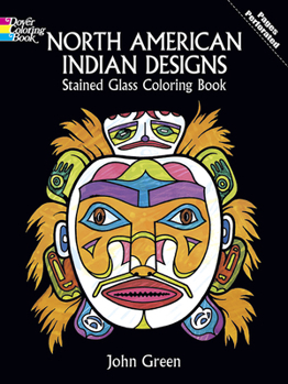 Paperback North American Indian Designs Stained Glass Coloring Book