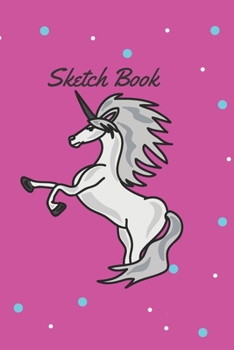 Paperback Sketch book: Cute Unicorn Sketch book for Kids - 120 Blank pages with header - Perfect gifts for kids - Perfect for Pencil Drawing Book