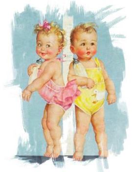 Paperback Sketchbook: Large Sketchbook, Vintage Image of Two Babies, 120 Pages, 8.5 by 11 Book