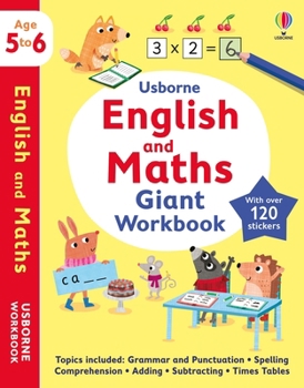 Paperback USBORNE ENGLISH AND MATHS GIANT WORKBOOK Book