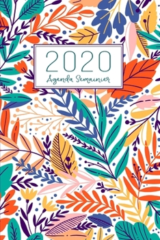 Agenda Semainier: Planificateur Organisateur | 1 Semaine sur 2 Pages | Planner Mensuel | Format A5 | Motif Tropical Fleuri (Janvier à Décembre 2020) (French Edition)