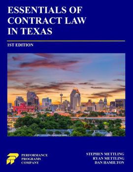 Paperback Essentials of Contract Law in Texas Book