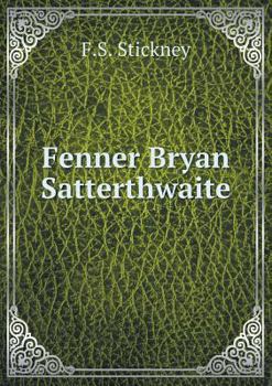 Paperback Fenner Bryan Satterthwaite Book