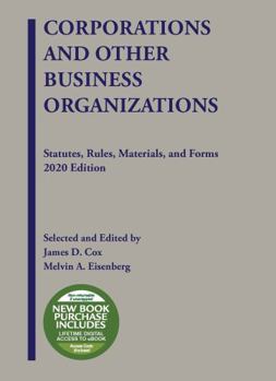 Paperback Corporations and Other Business Organizations, Statutes, Rules, Materials, and Forms, 2020 (Selected Statutes) Book