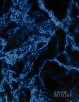 Paperback Isometric Notebook: Black and Blue Marble Grid of Triangles for Dimensional Design in Architecture Landscaping Sculpture and Enjoyed by Ar Book