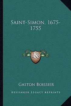 Paperback Saint-Simon, 1675-1755 Book