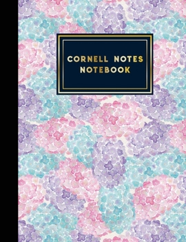 Paperback Cornell Notes Notebook: Cornell Note Taking Pages, Cornell Notes Template, Note Taking Workbook, Hydrangea Flower Cover, 8.5" x 11", 200 pages Book
