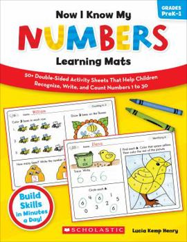 Paperback Now I Know My Numbers Learning Mats, Grades PreK-1 Book
