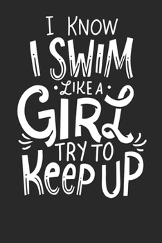 Paperback Notebook Journal: Swimming Girl 6x9 Dot Grid 120 Pages Book