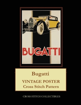 Paperback Bugatti: Vintage Poster Cross Stitch Pattern Book