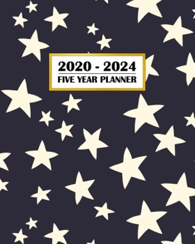 Paperback 2020-2024 Five Year Planner: Super Stars Come Out at Night - Fun Flag - 60 Month Calendar and Log Book - Business Team Time Management Plan - Agile Book